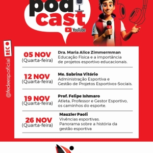 Fedeesp lança podcast “Papo de Arquibancada” e abre espaço para histórias que inspiram o esporte escolar